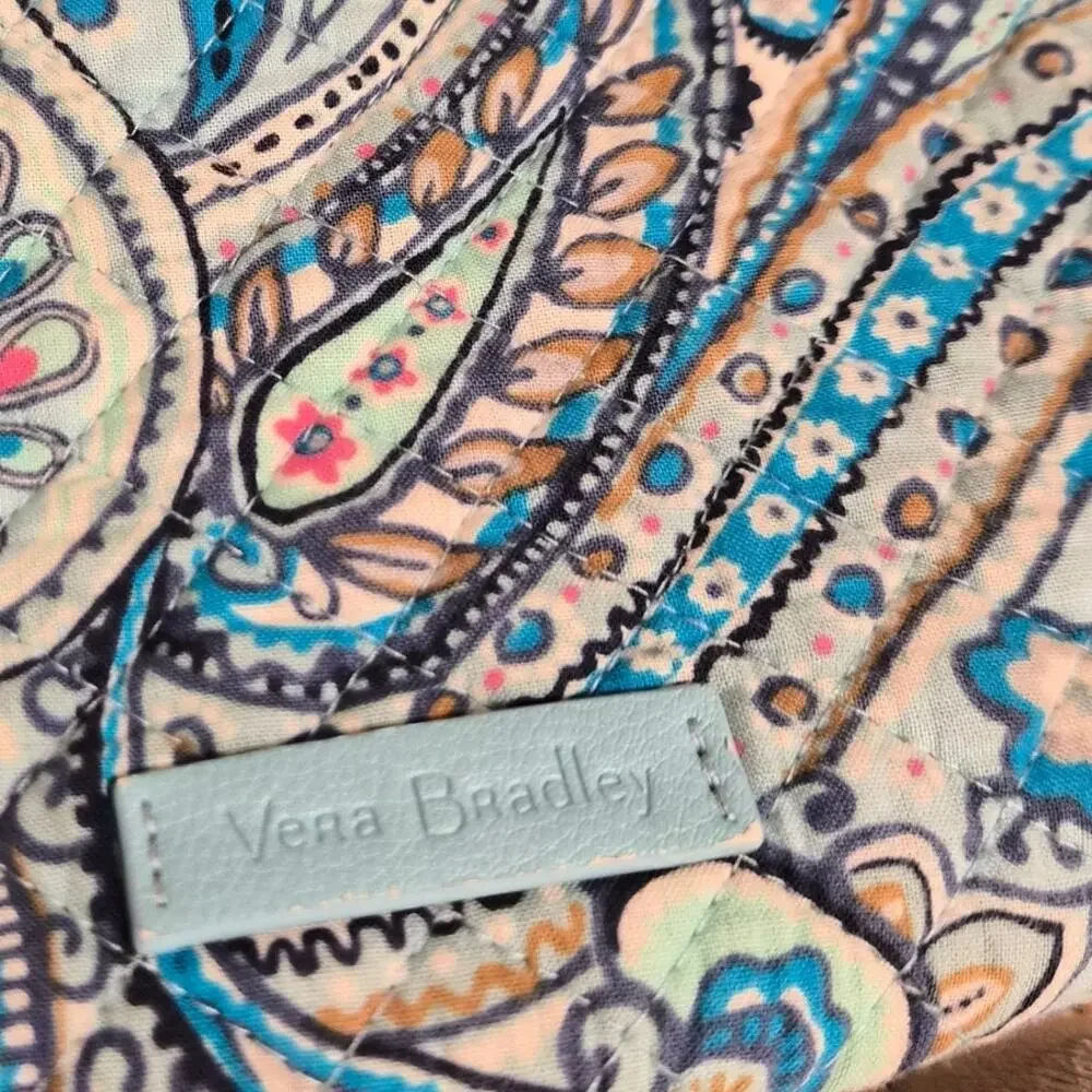 Vera Bradley Retired Daisy Dot Paisley Quilted Cotton Carson Mini Hobo Blue